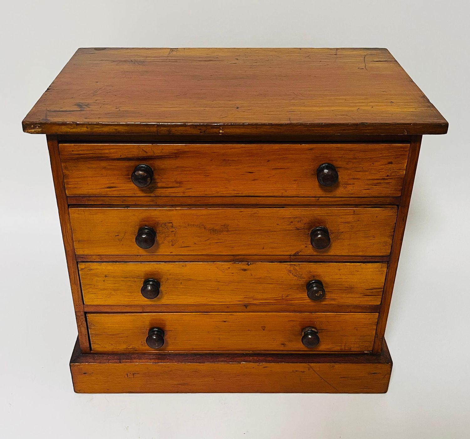 Antique Stained Pine Specimen Cabinet Antique Stained Pine Specimen Cabinet