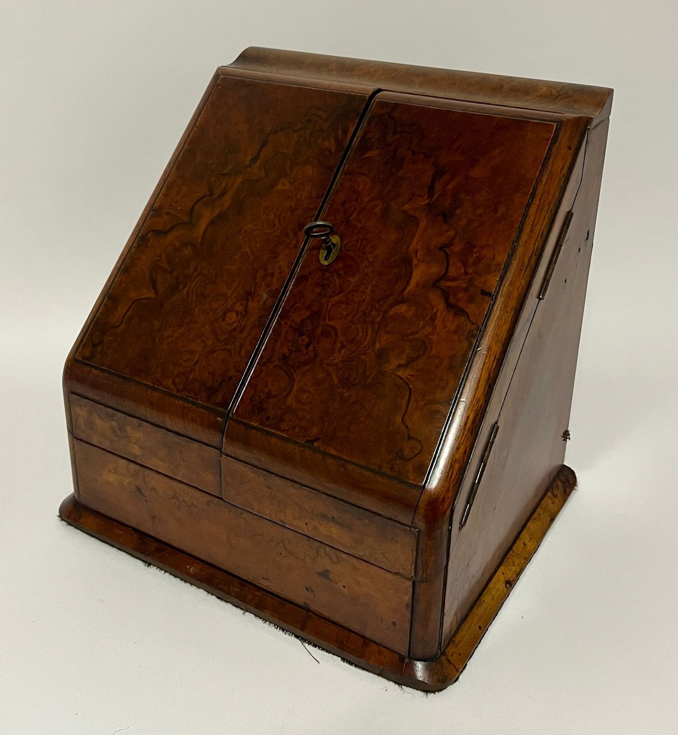 Victorian Burr Walnut Stationery Cabinet Victorian Burr Walnut Stationery Cabinet