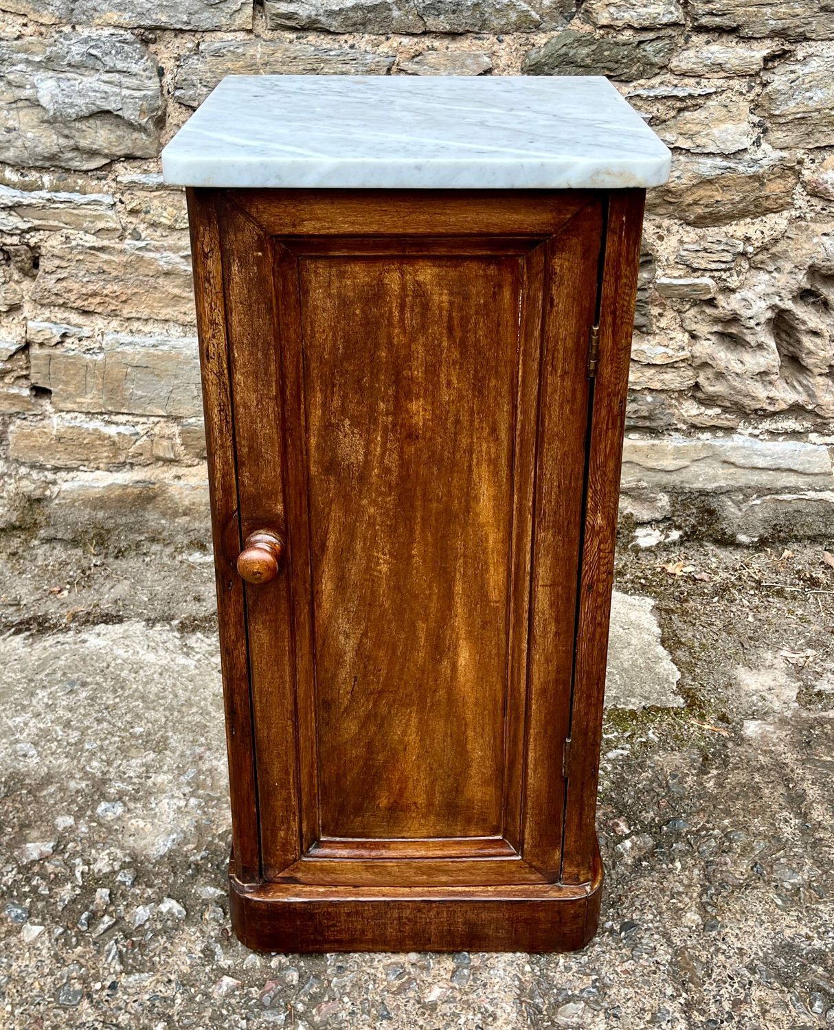Victorian Mahogany Marble Top Pot Cupboard