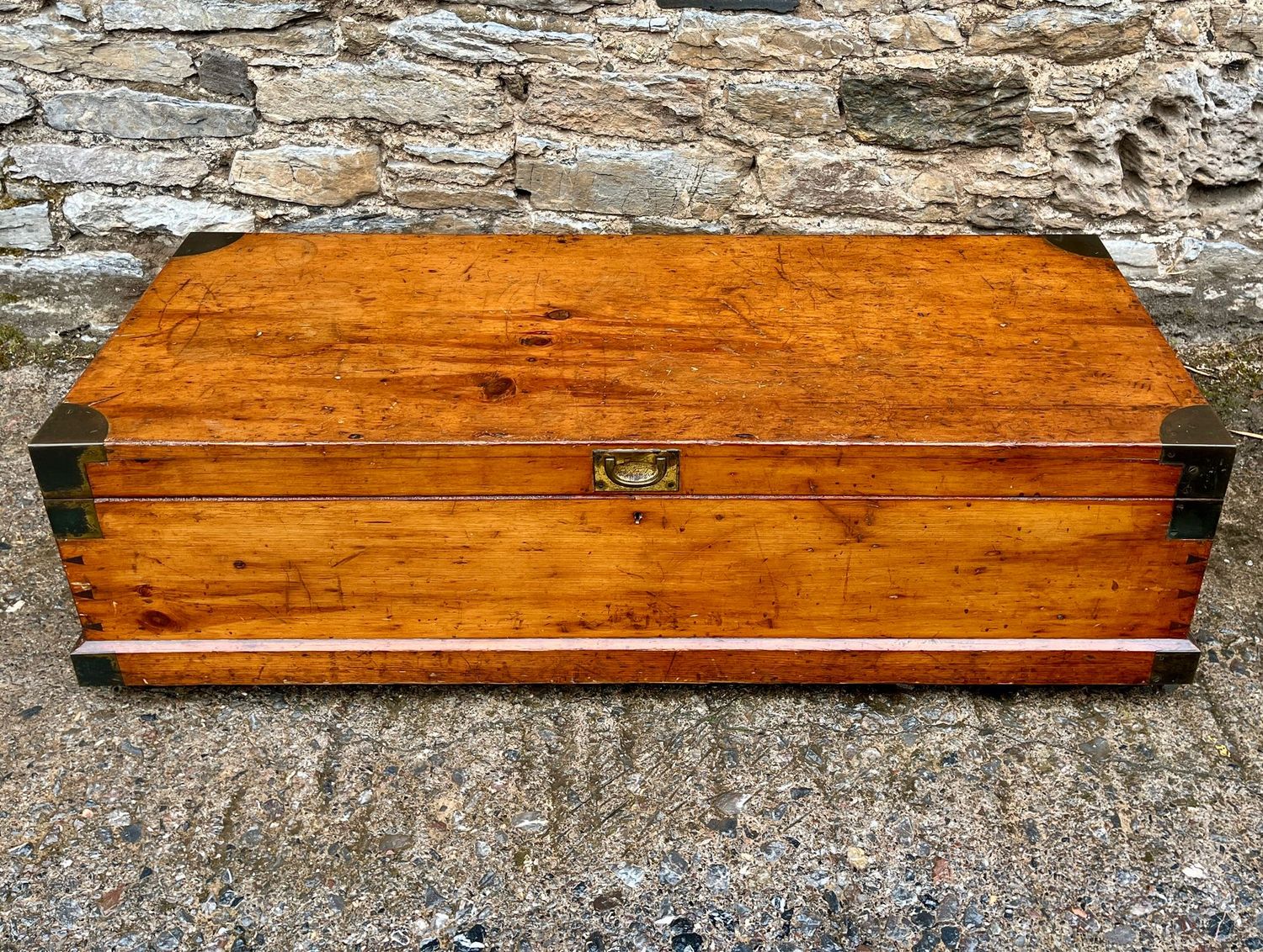 ​Large Antique Pine Military Chest