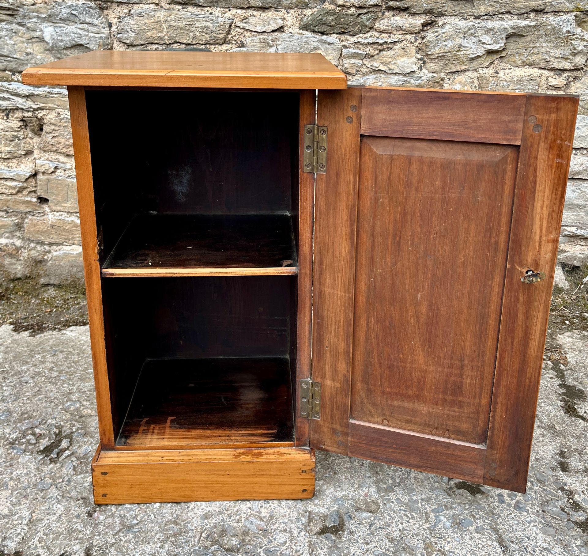 Edwardian Satin Walnut Pot Cupboard