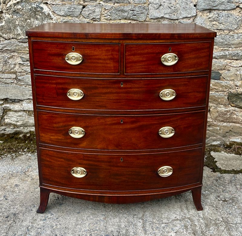 Regency Mahogany Bow Front Chest of Drawers