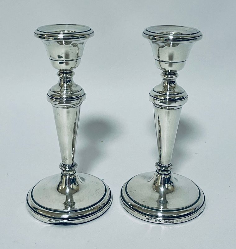 Pair of Sterling Silver Candlesticks