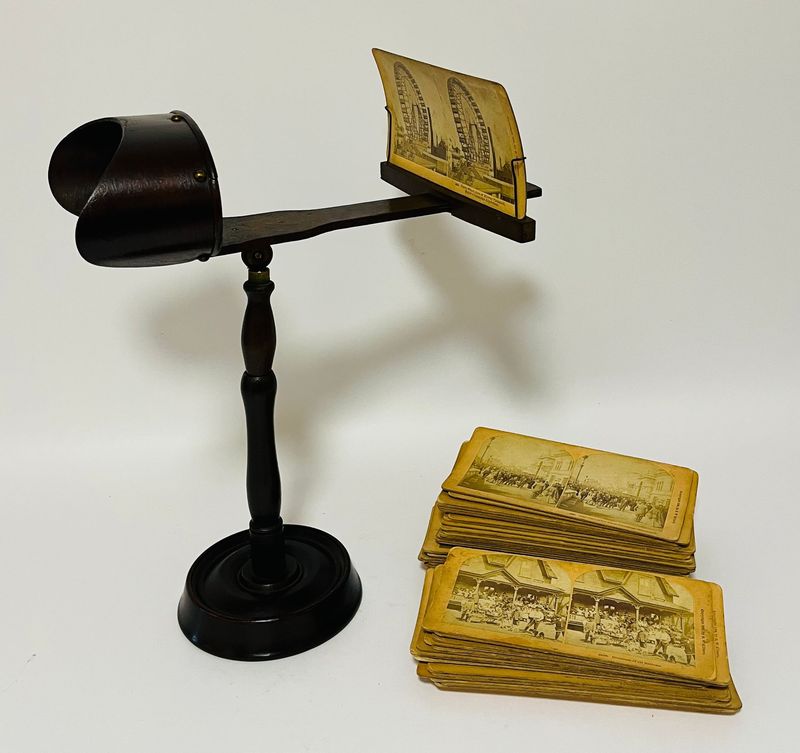 Antique Stereoscopic Viewer on Stand