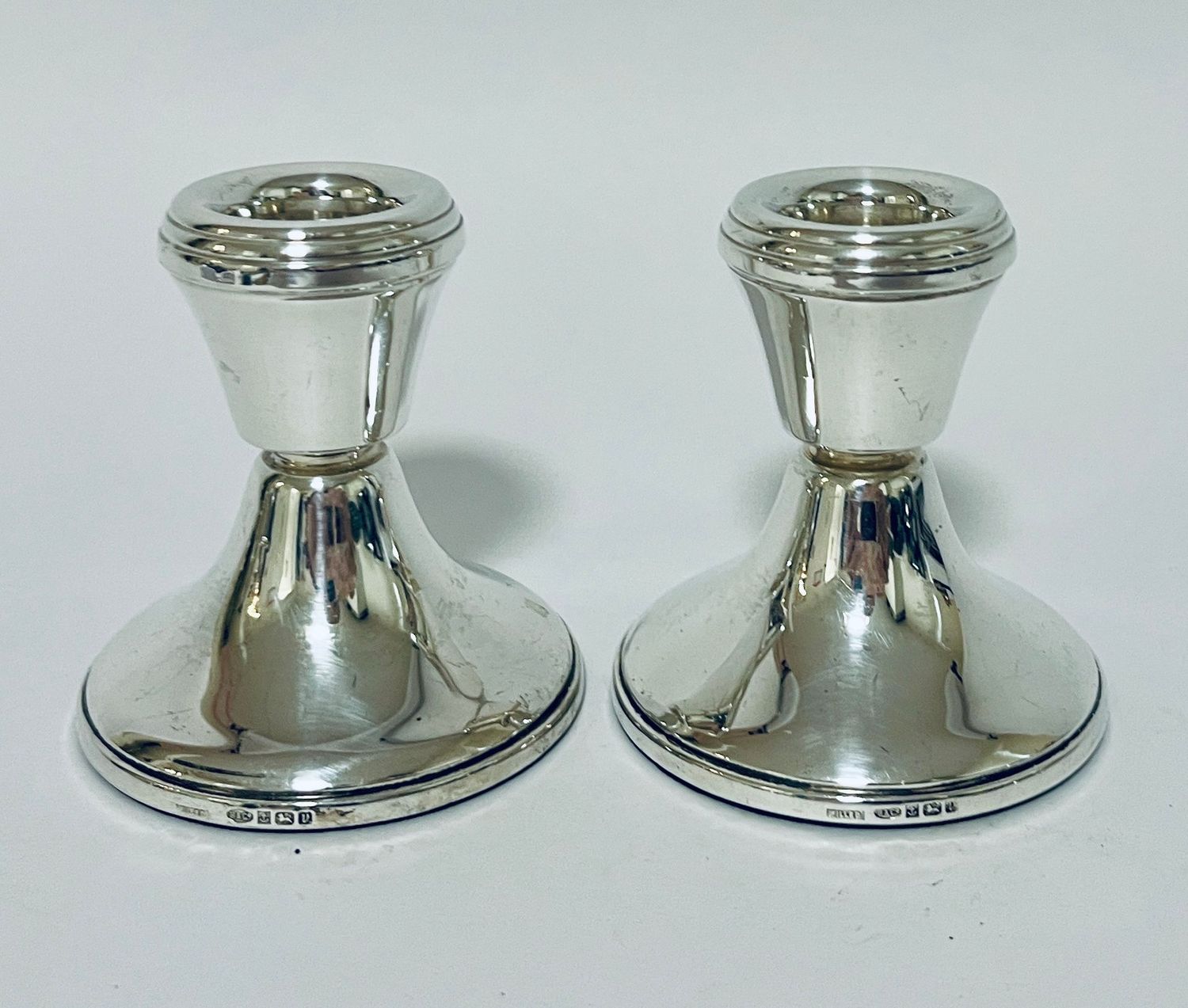 Pair of Sterling Silver Desk Candlesticks