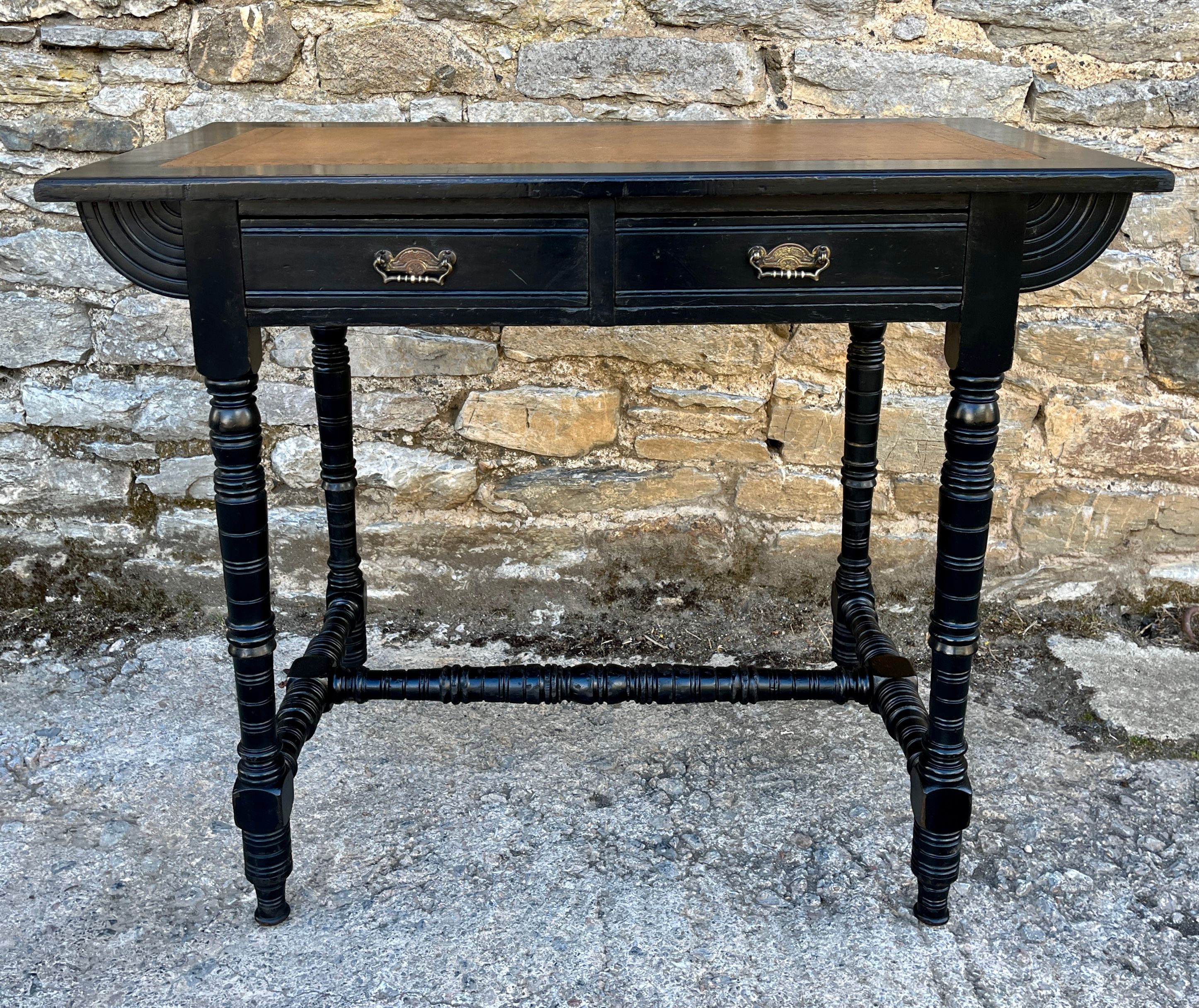 ​Aesthetic Movement Ebonised Writing Desk by Maple & Co