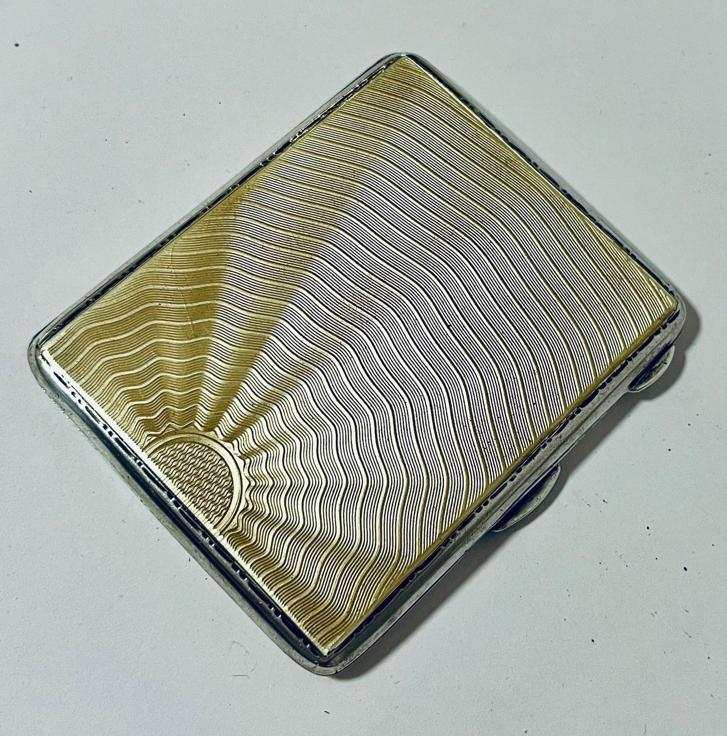 Art Deco Silver and Enamel Cigarette Case
