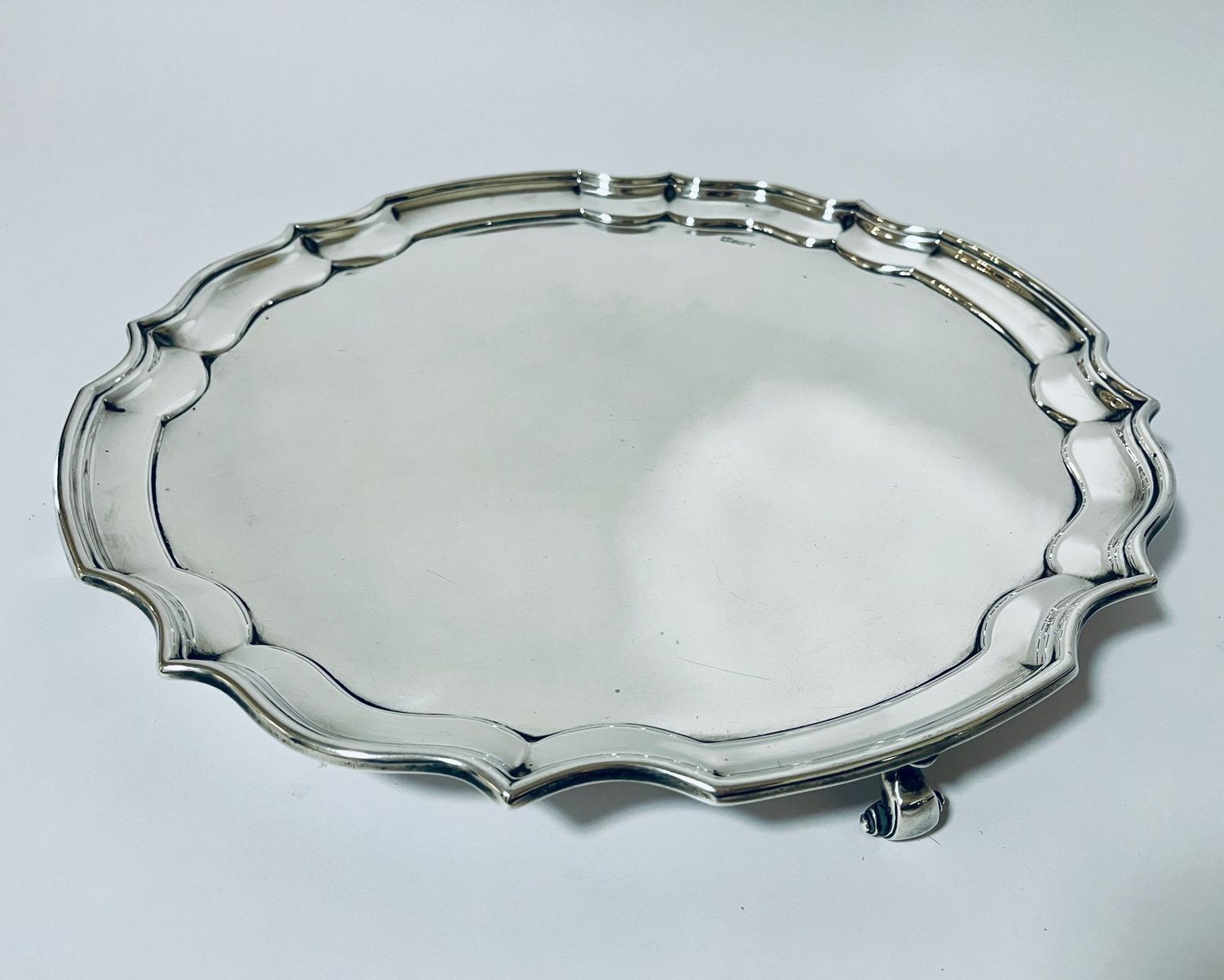 Large Antique Silver Salver