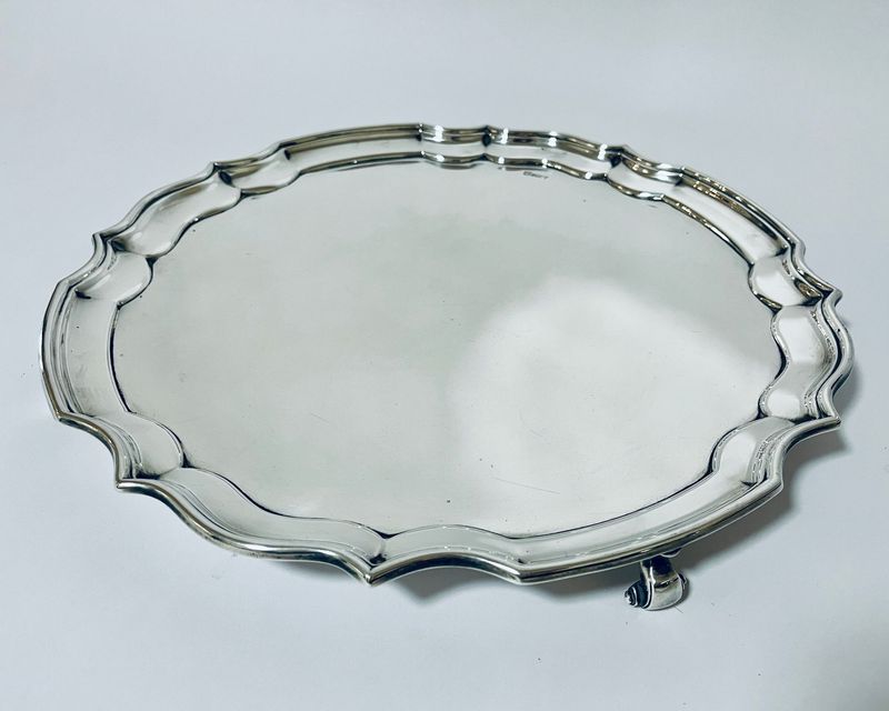 Large Antique Silver Salver