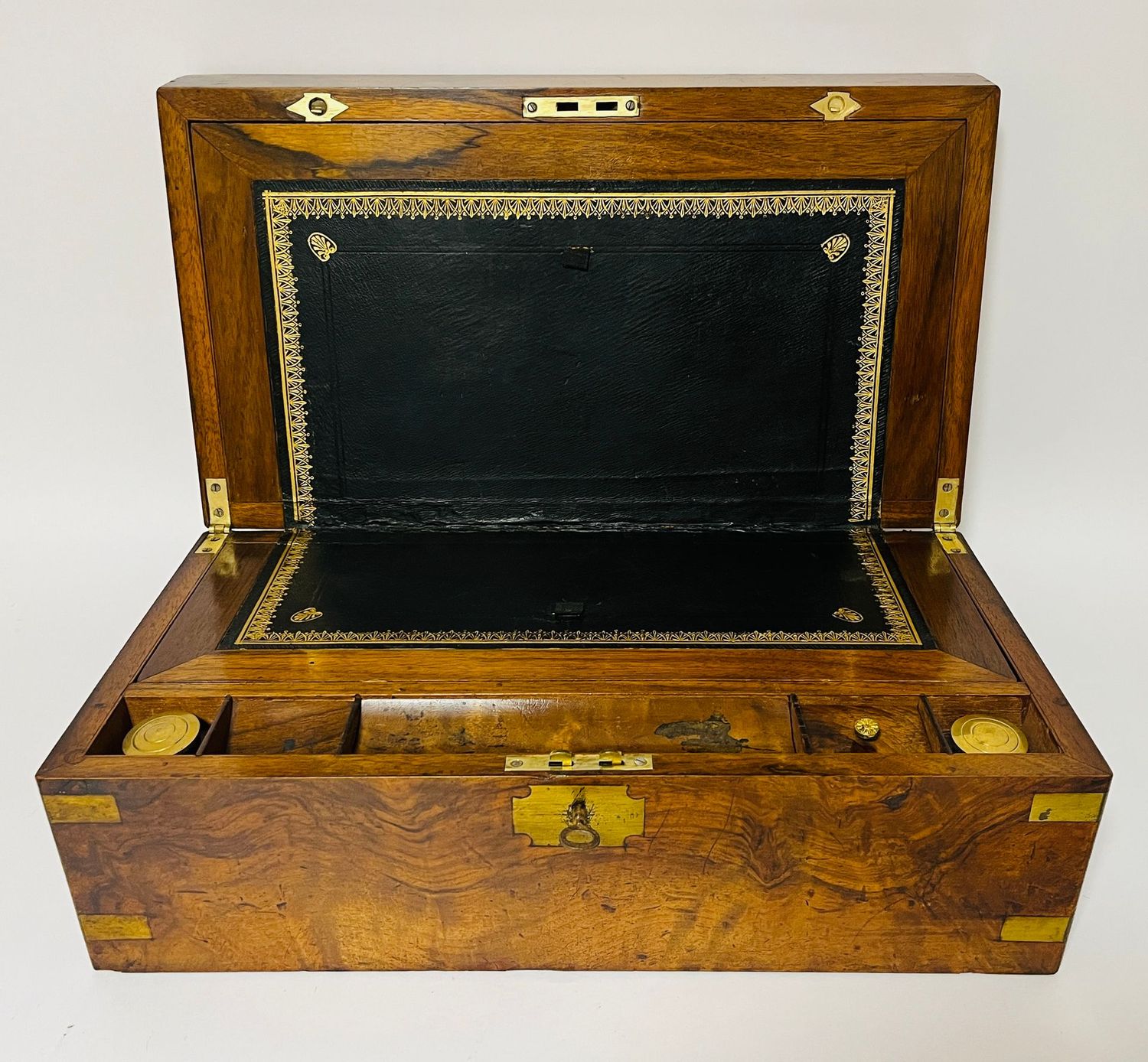 Antique Walnut Writing Slope with Secret Drawers