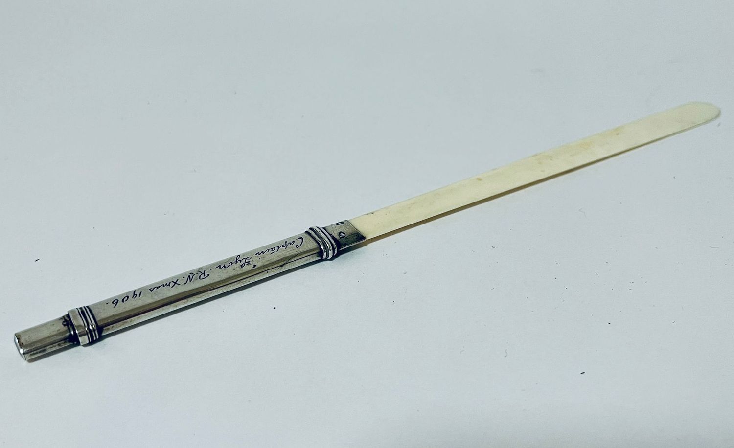 Antique Silver Page Turner With Pencil