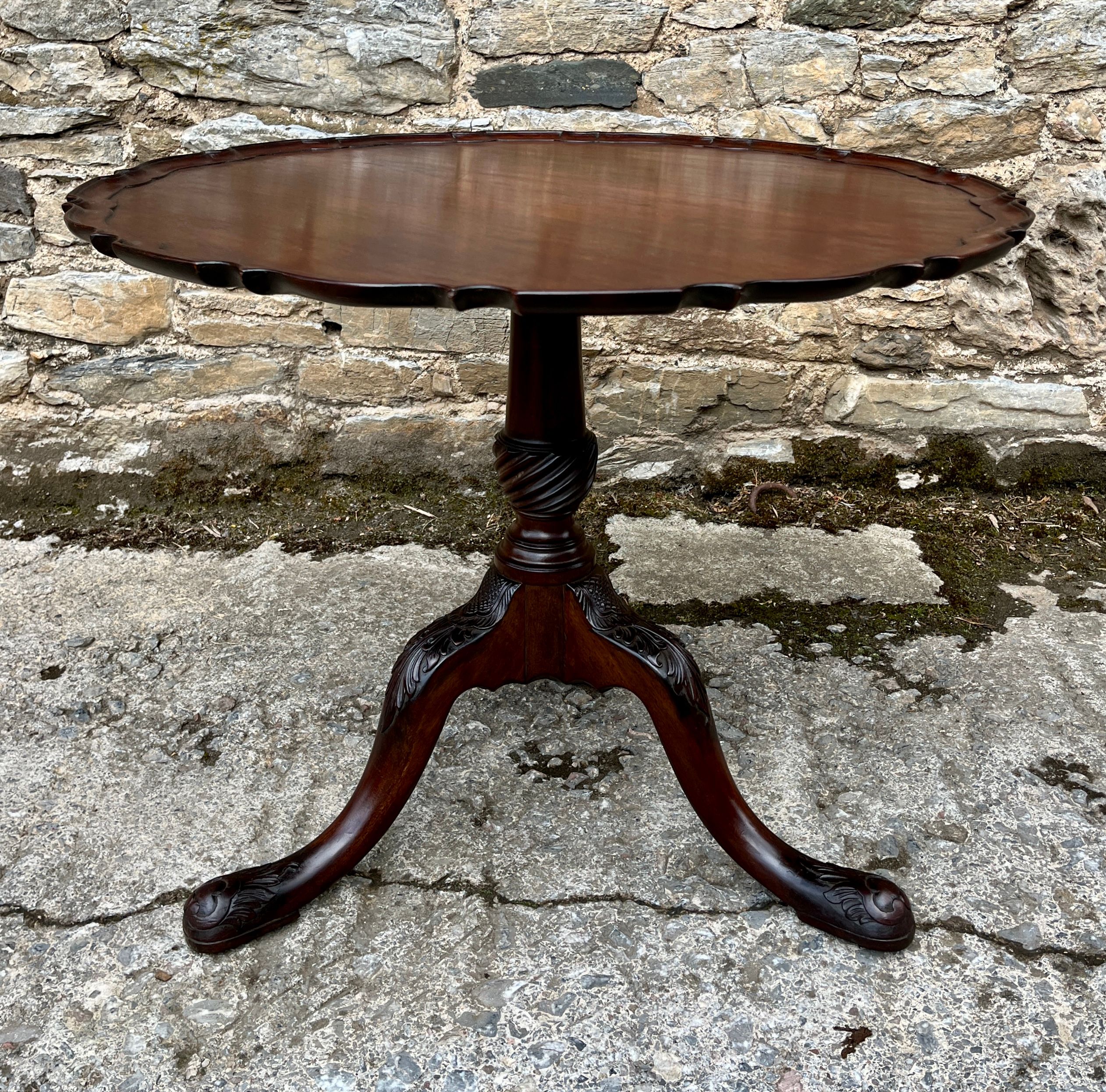 Georgian Mahogany Pie Crust Tilt Top Table