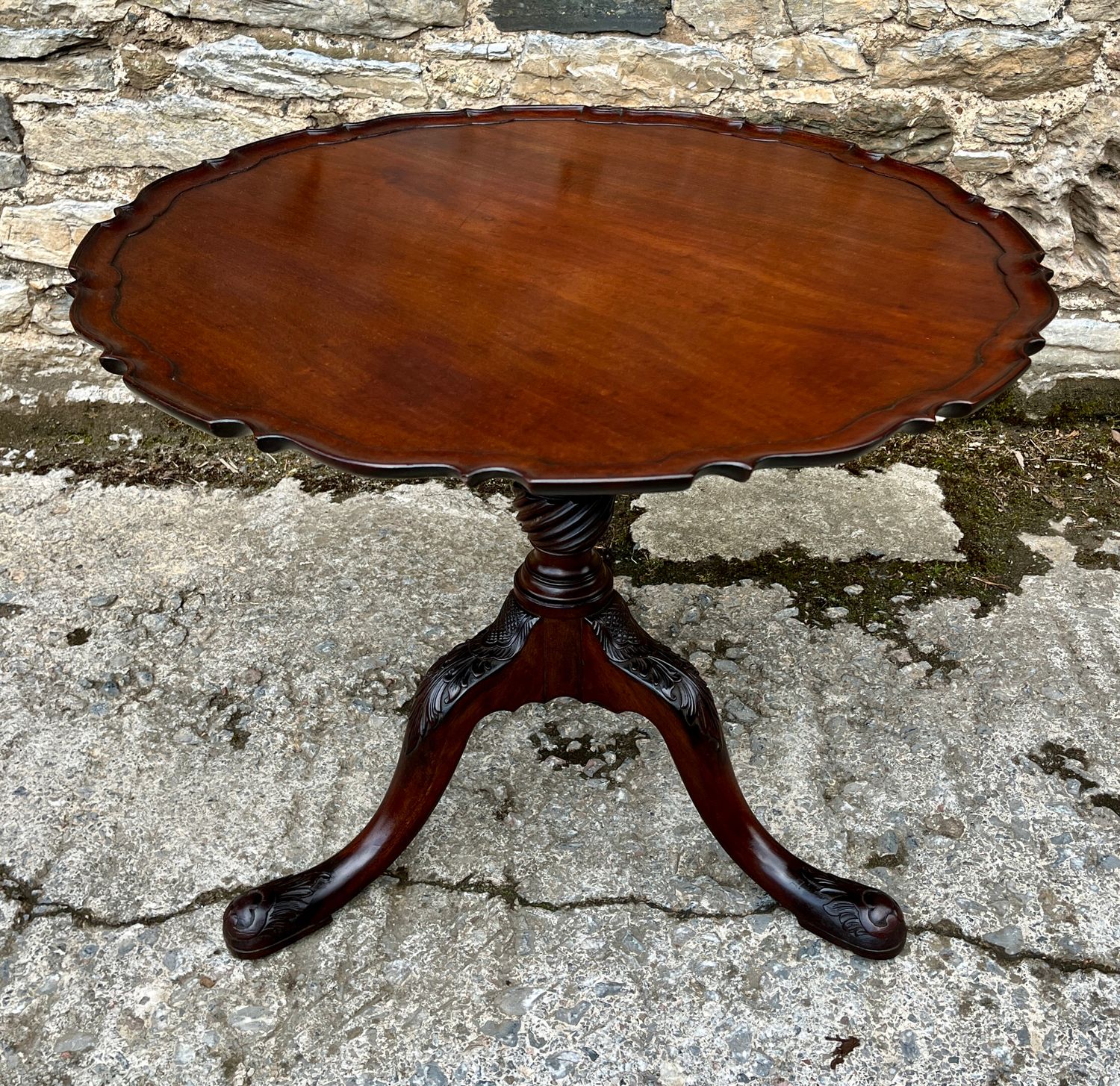 Georgian Mahogany Pie Crust Tilt Top Table