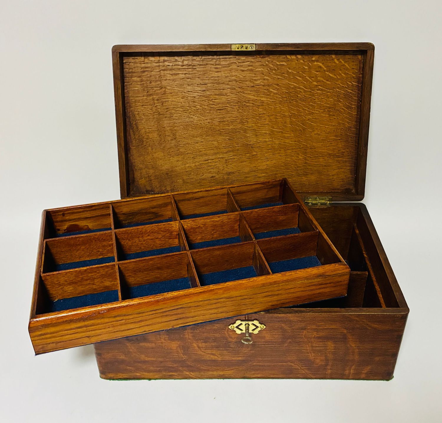 Antique Oak Collector's Box Antique Oak Collector's Box