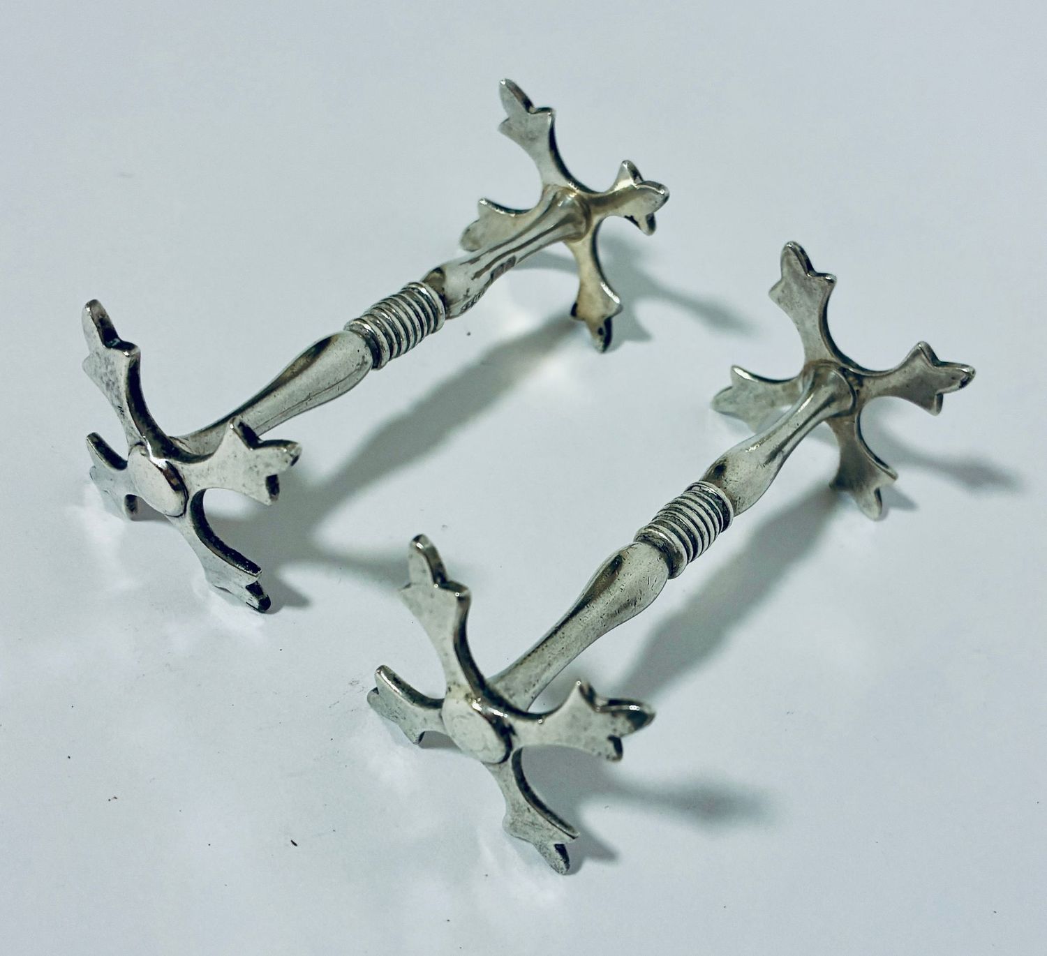 Pair of Antique Silver Knife Rests Pair of Antique Silver Knife Rests