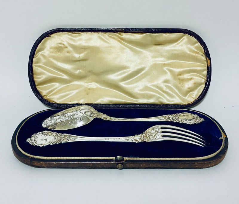 Victorian Silver Christening Set