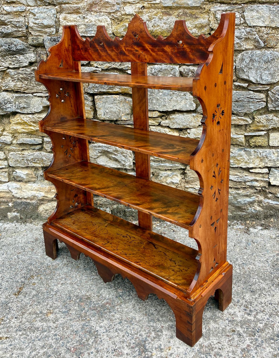 ​Arts and Crafts Satinwood Open Bookcase