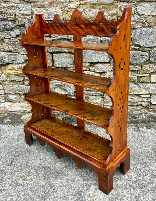 ​Arts and Crafts Satinwood Open Bookcase