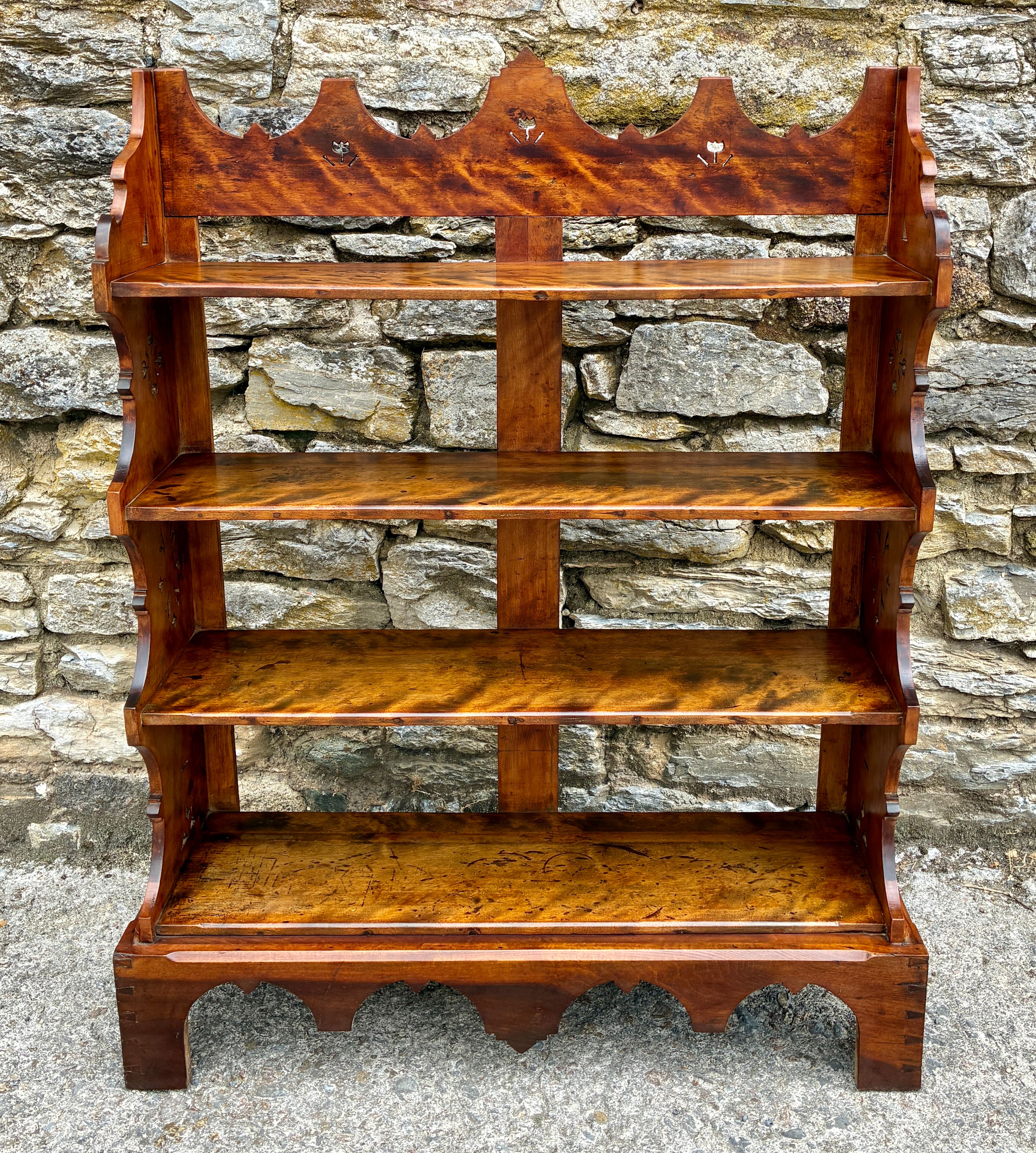 ​Arts and Crafts Satinwood Open Bookcase