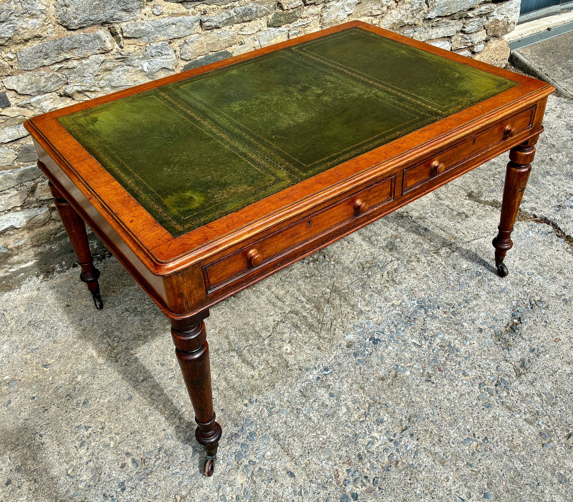 ​Victorian Oak Partner’s Desk