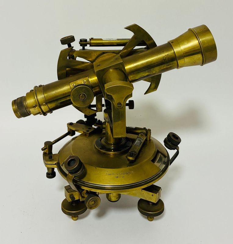 Antique Brass Surveyor's Theodolite