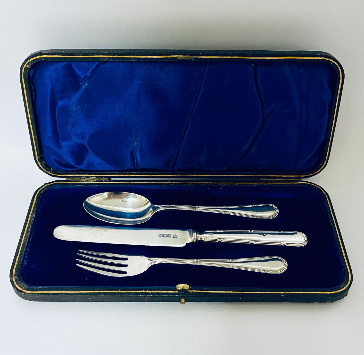 Antique Silver Christening Set Antique Silver Christening Set