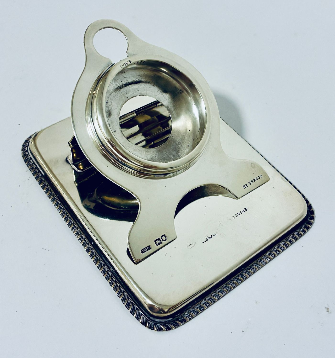 Edwardian Silver Desk Clip / Watch Holder