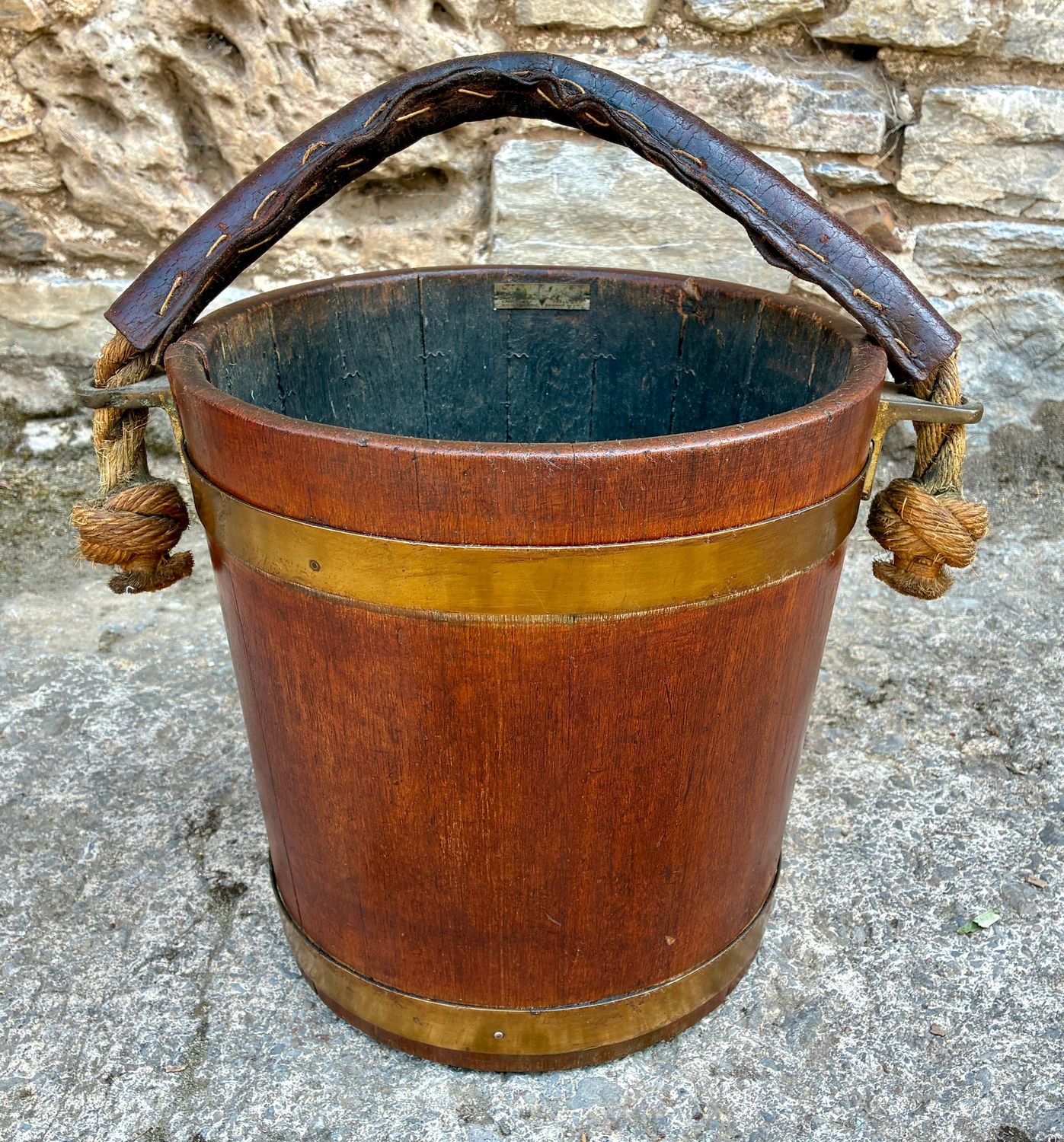 Antique Teak Naval Bucket