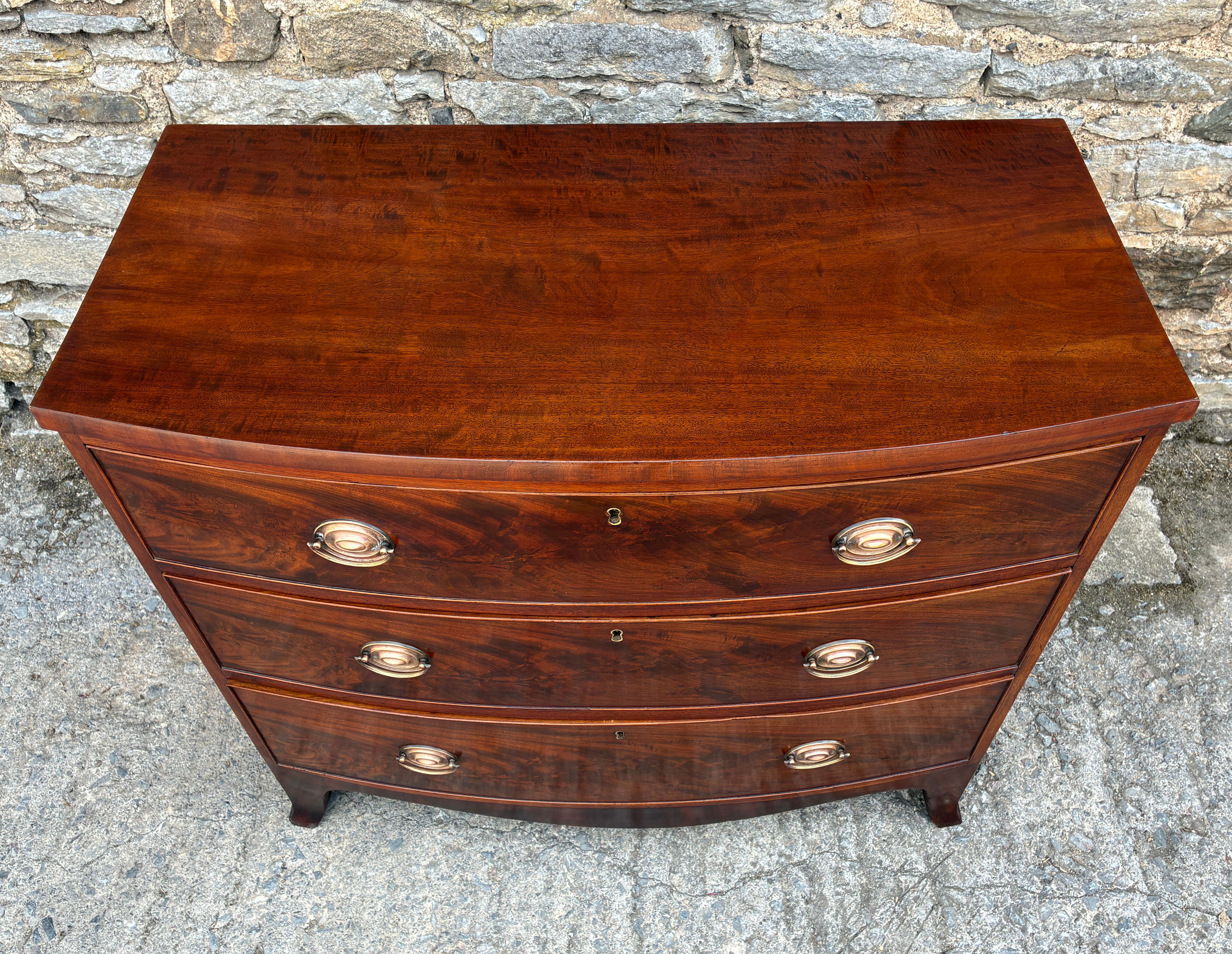 Regency Mahogany Bow Front Chest of Drawers