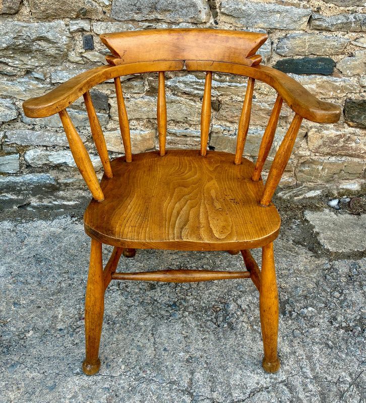 Antique Elm Captains Chair