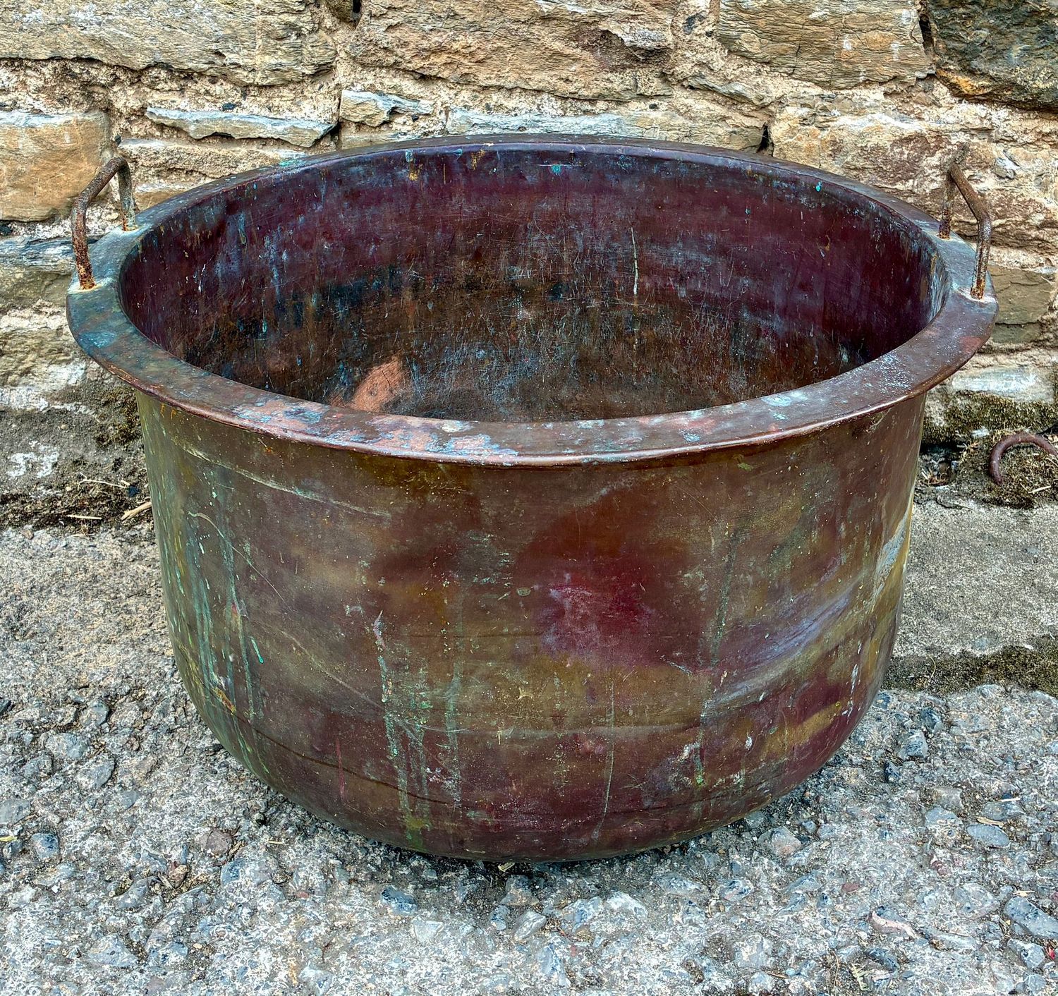 Large Antique Copper Wash Tub Large Antique Copper Wash Tub