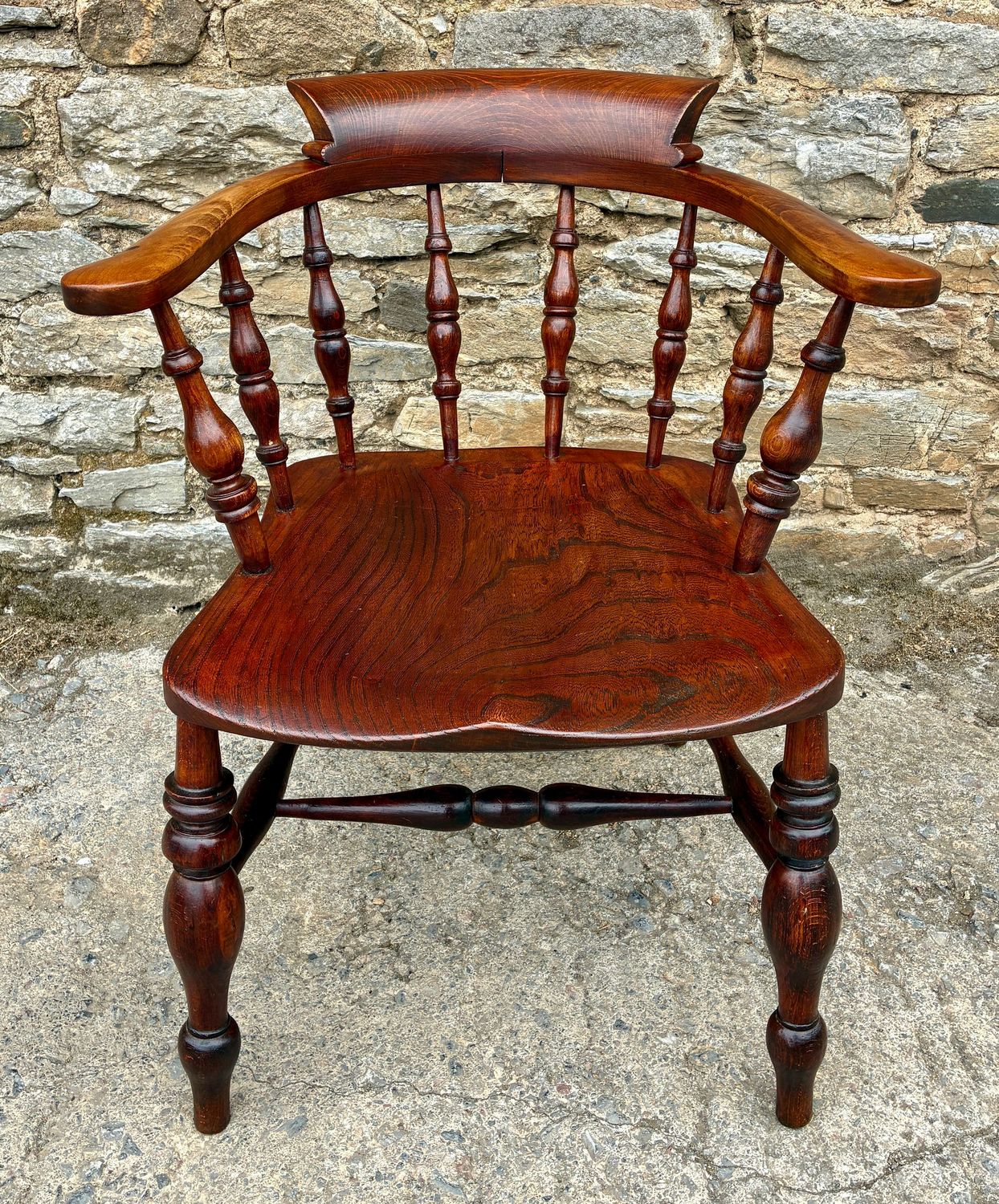 Antique Elm Captains Chair Antique Elm Captains Chair