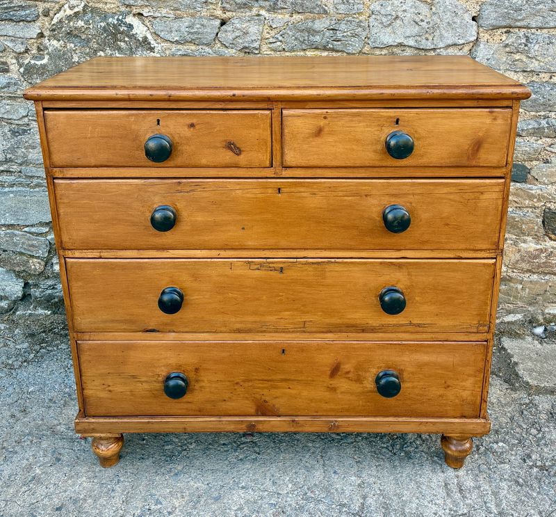 Antique Pine Chest Of Drawers