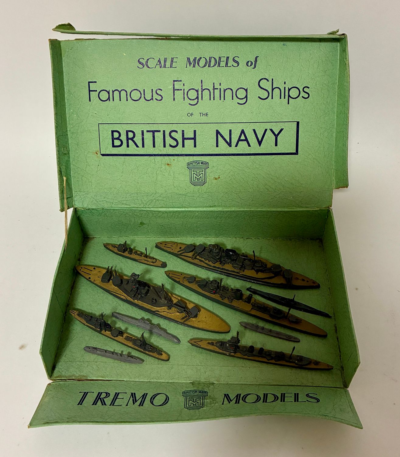 Set of Tremo Scale Models of Fighting Ships Set of Tremo Scale Models of Fighting Ships