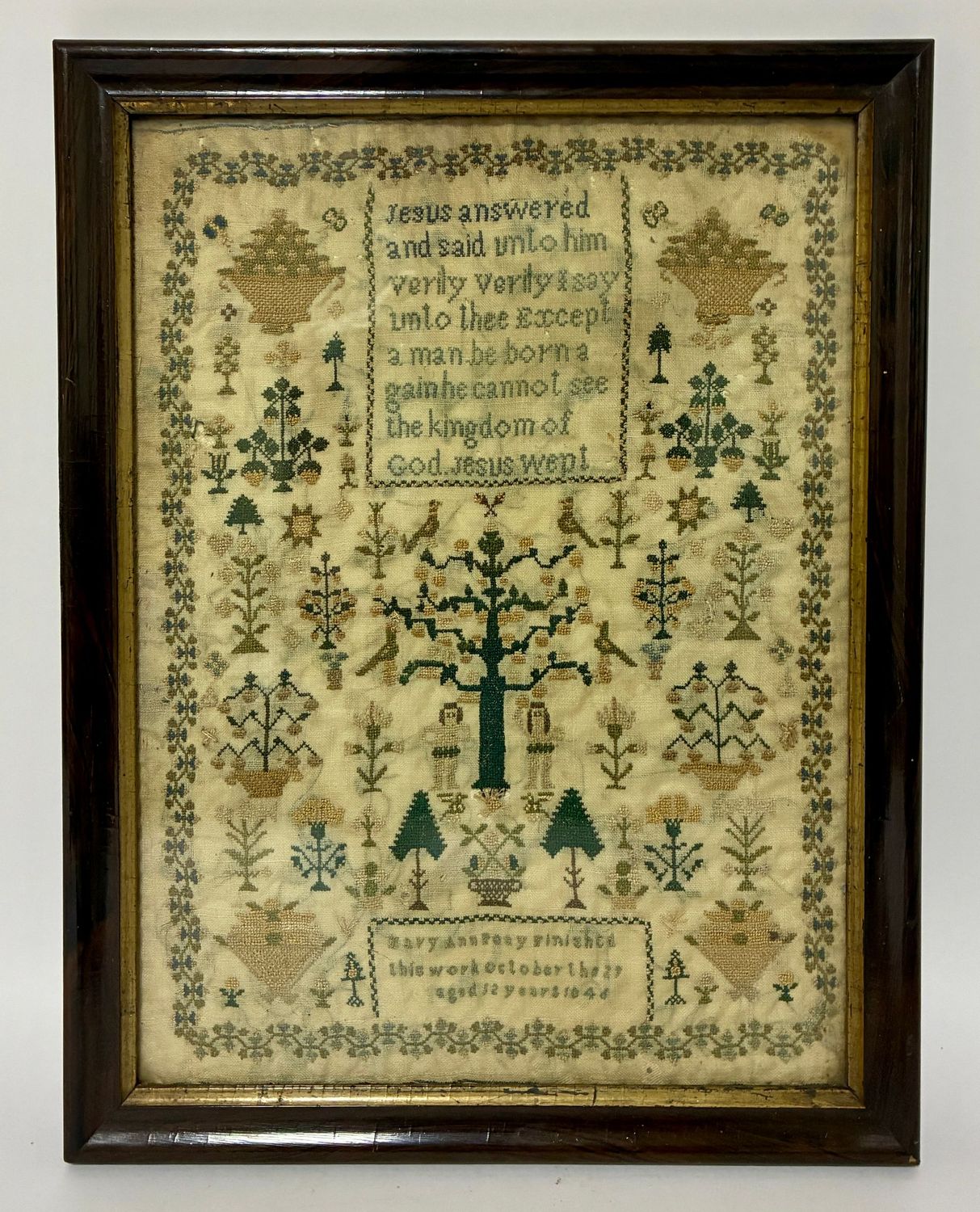 Antique Needlework Sampler Antique Needlework Sampler