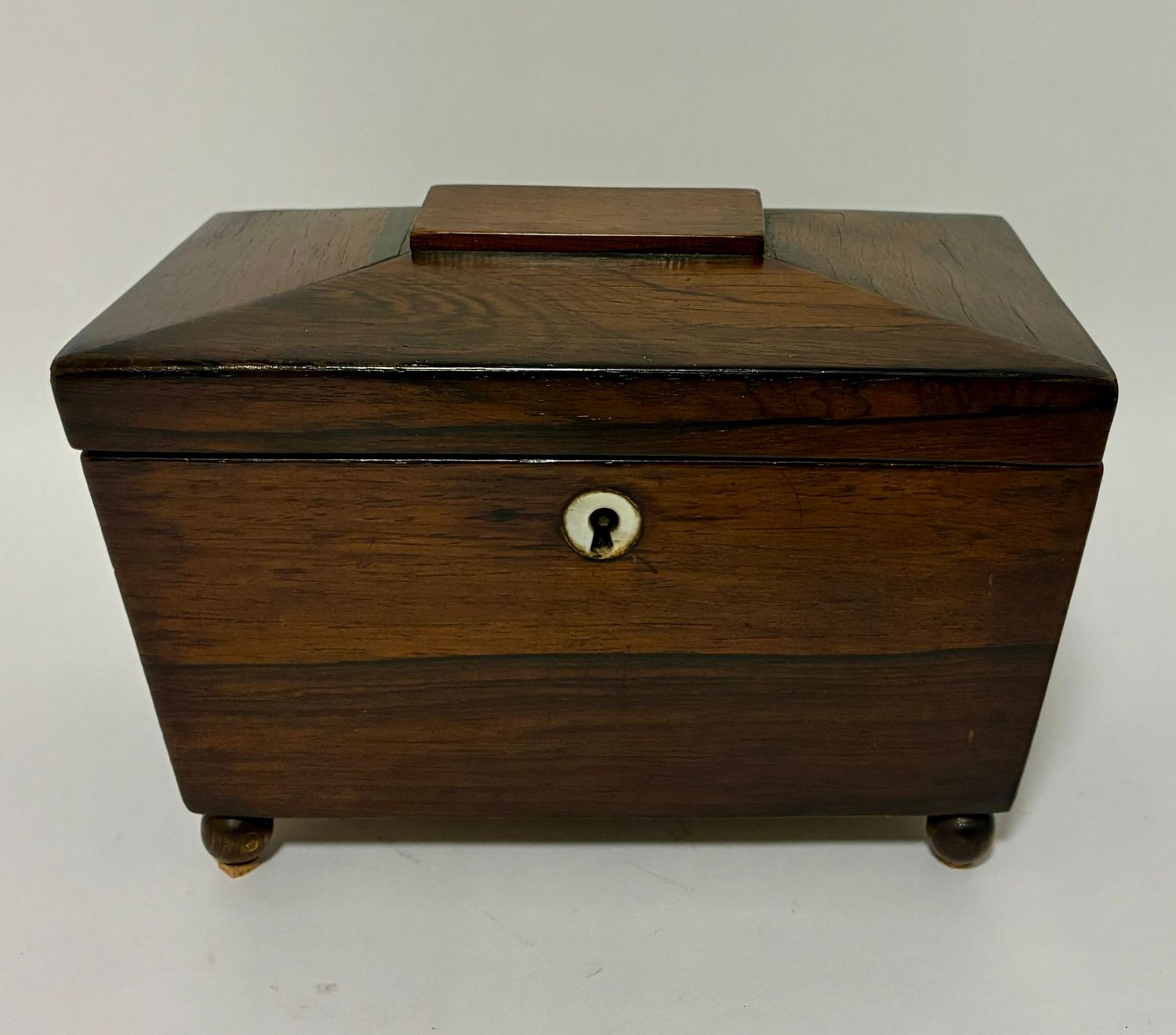 Antique Rosewood Tea Caddy Antique Rosewood Tea Caddy