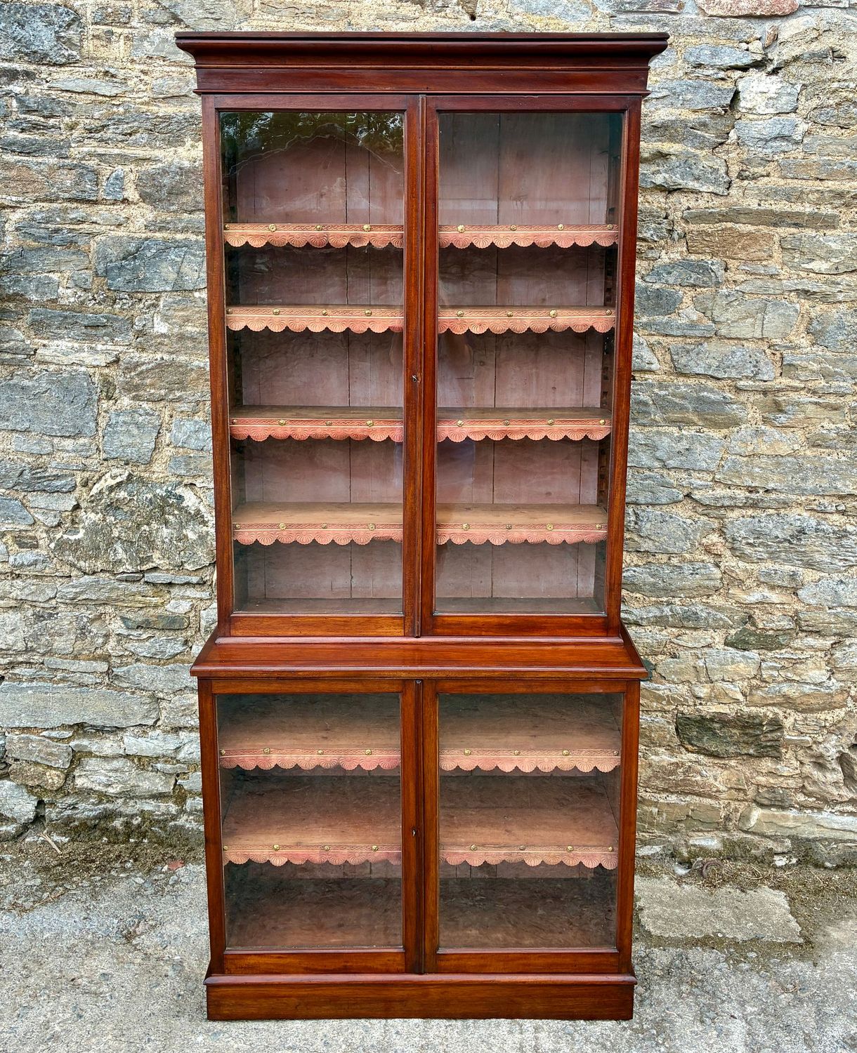 Large Victorian Mahogany Glazed Cabinet Large Victorian Mahogany Glazed Cabinet