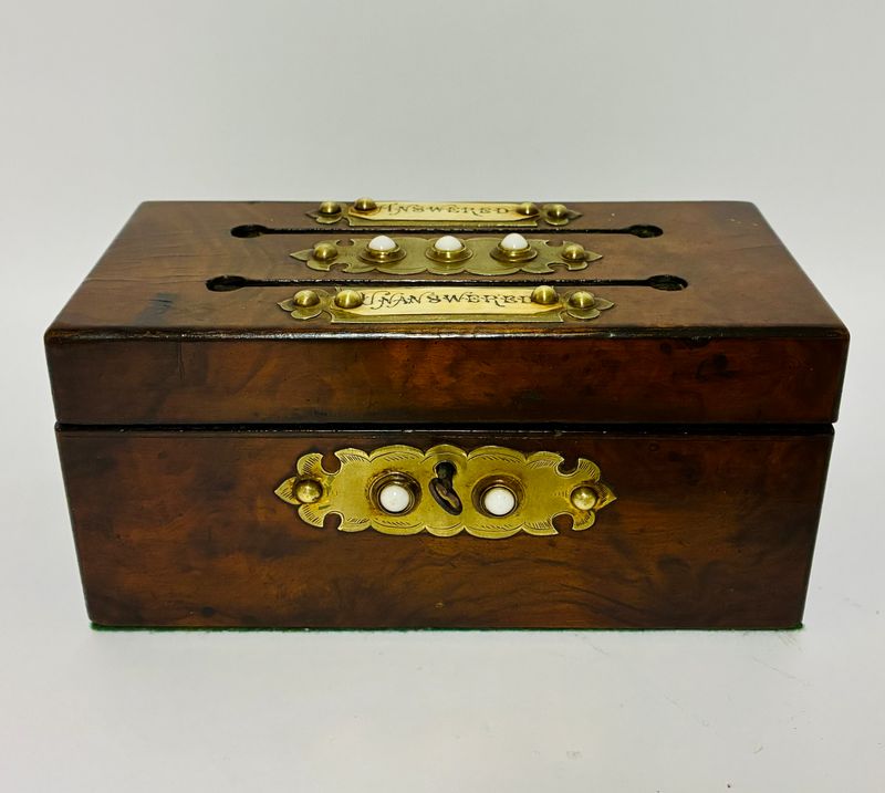 Victorian Walnut Correspondence Box