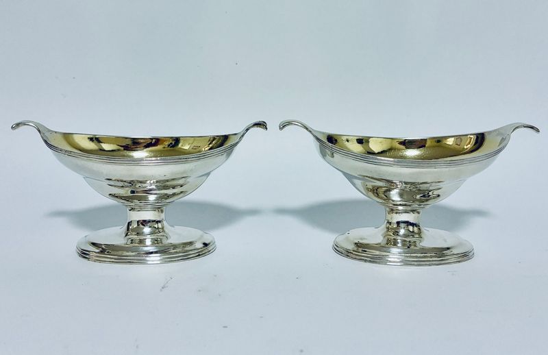 Pair of Georgian Silver Salt Boats