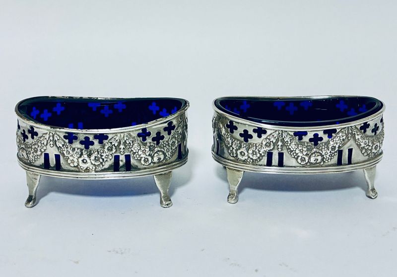 Pair of Victorian Silver Salts