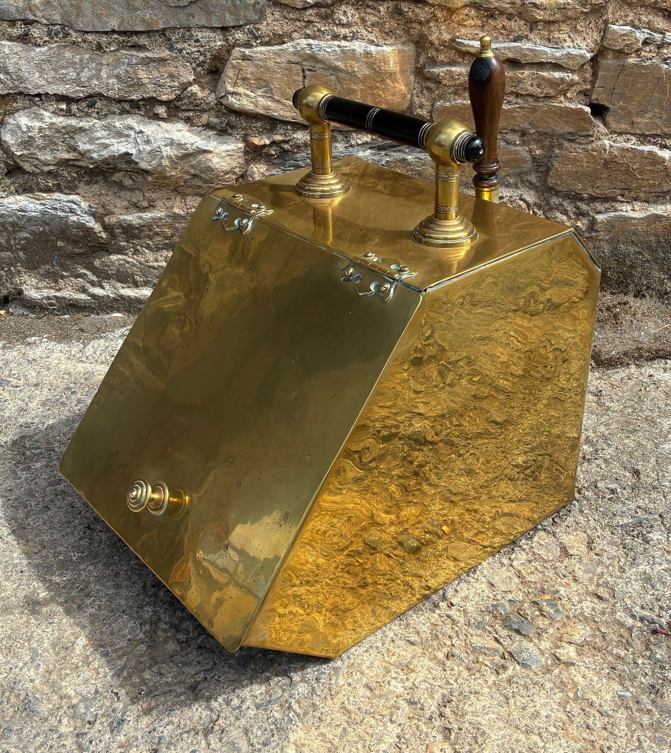 Arts and Crafts Brass Coal Scuttle