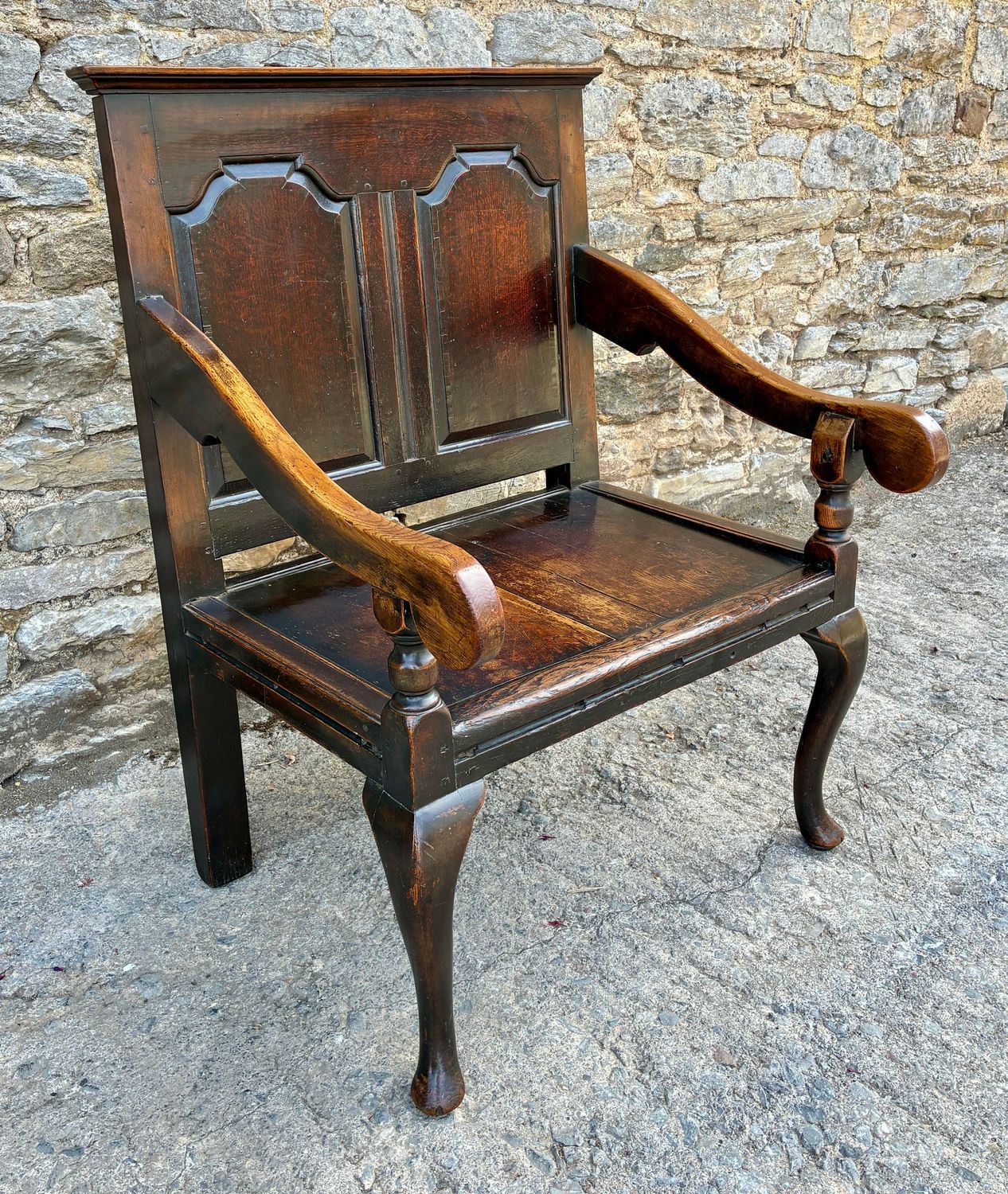 Small Georgian Oak Settle