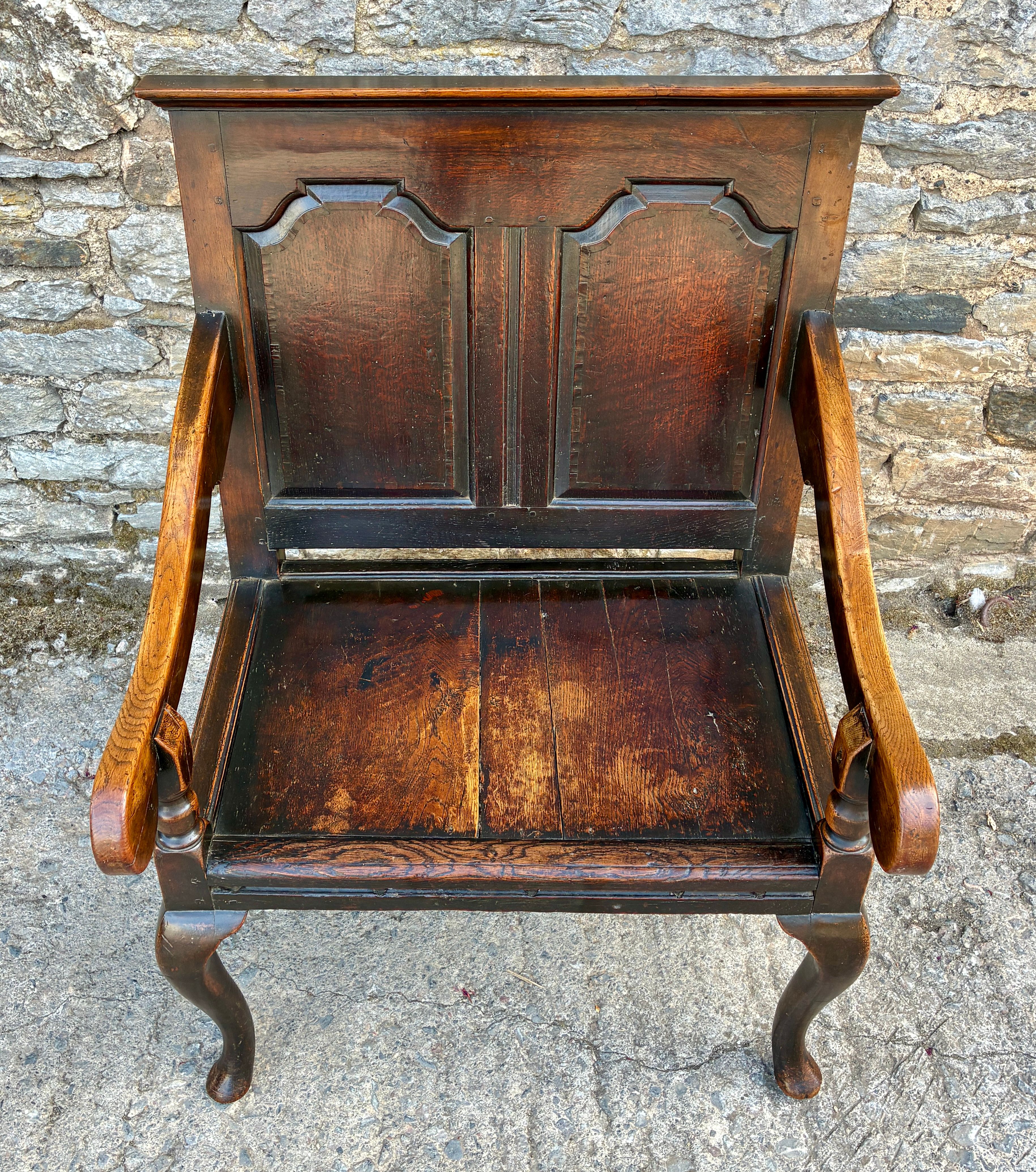 Small Georgian Oak Settle