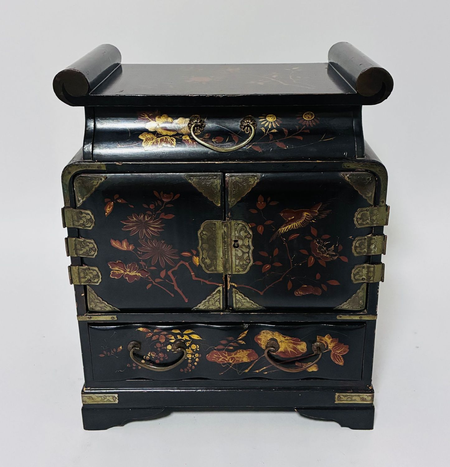 Antique Japanese Lacquered Table Cabinet
