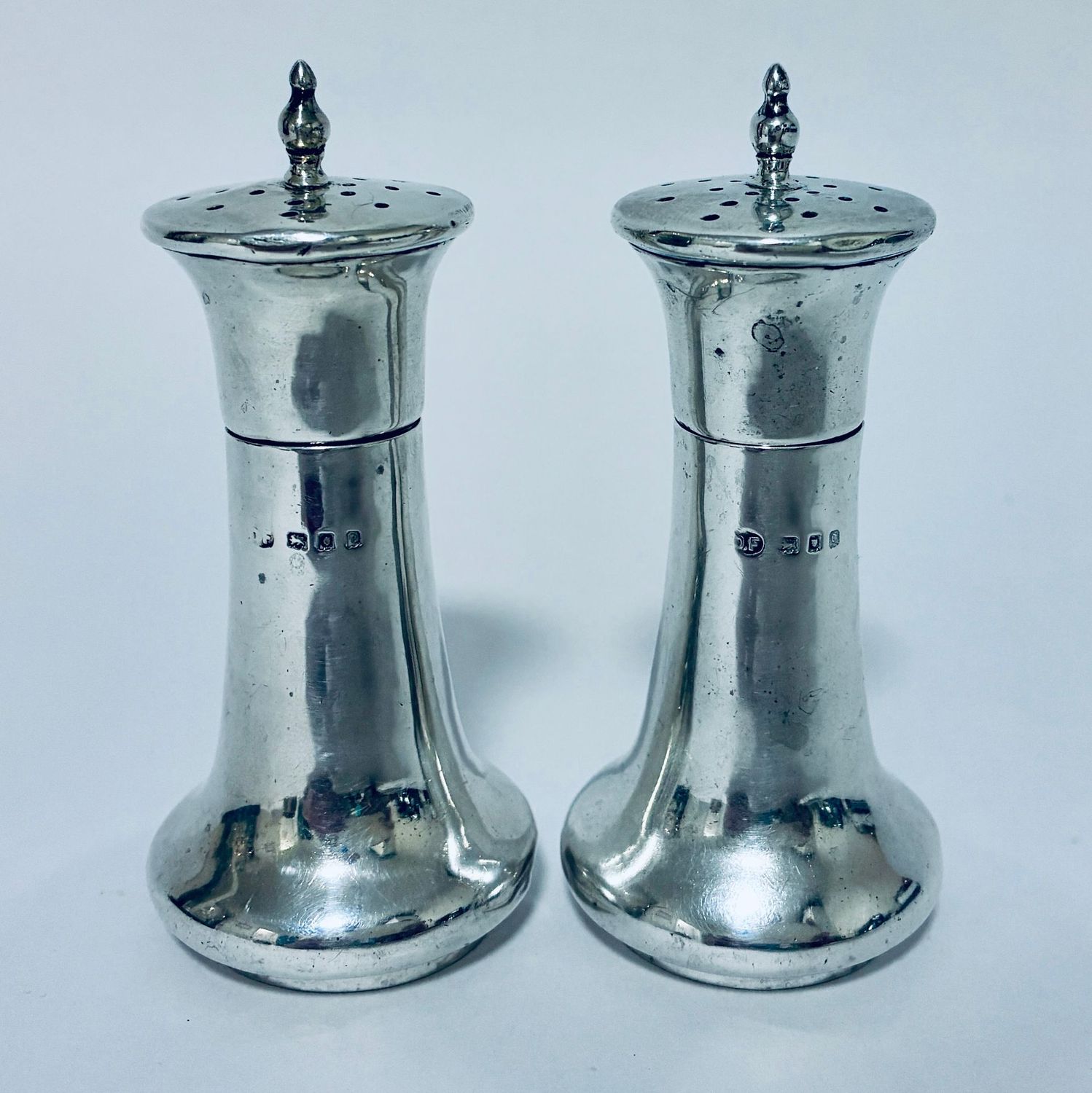 Pair of Antique Silver Pepper Pots