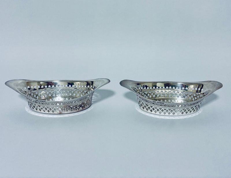 Pair of Victorian Silver Bonbon Dishes