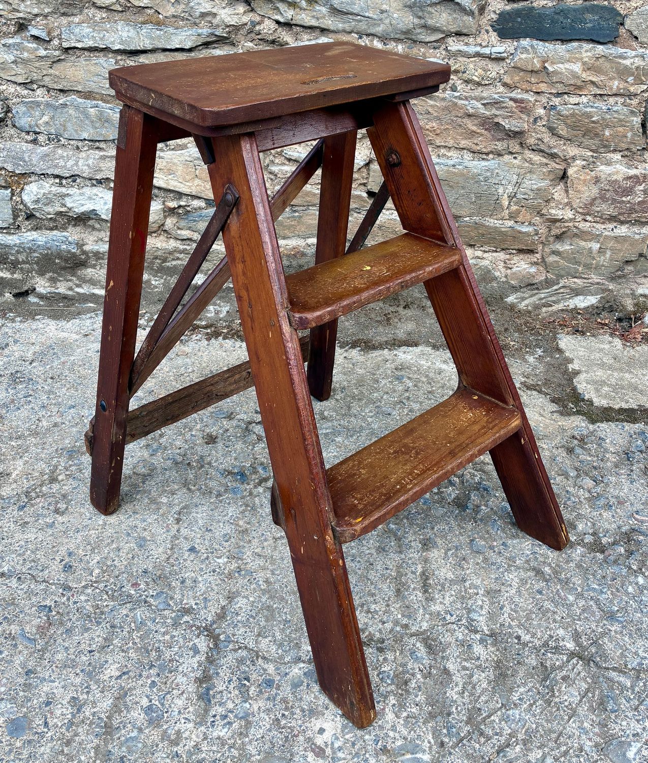 Vintage Pine Folding Steps Vintage Pine Folding Steps