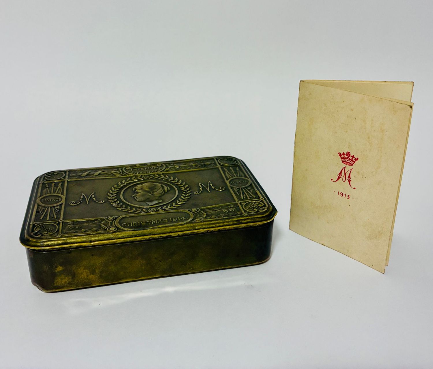 WWI Princess Mary Tin with Original Card WWI Princess Mary Tin with Original Card