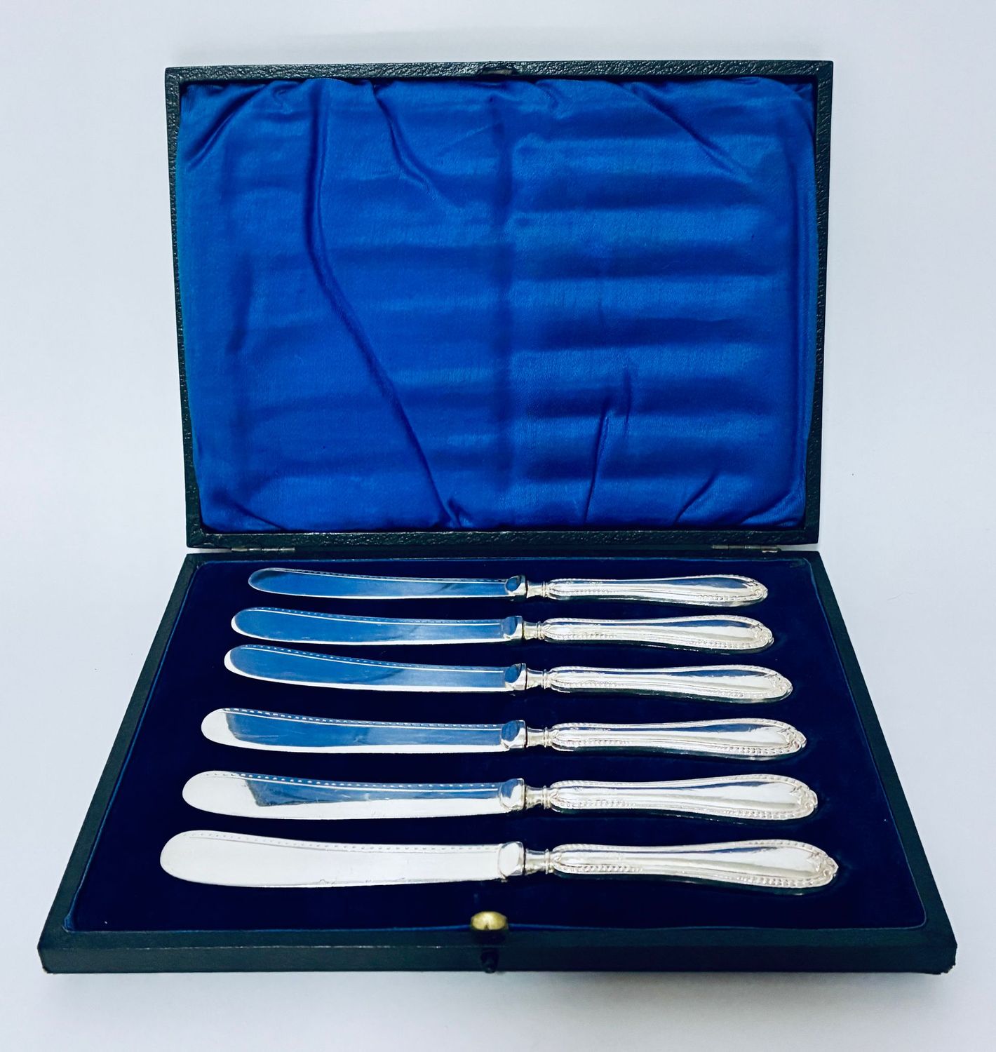Set of 6 Antique Silver Handled Butter Knives