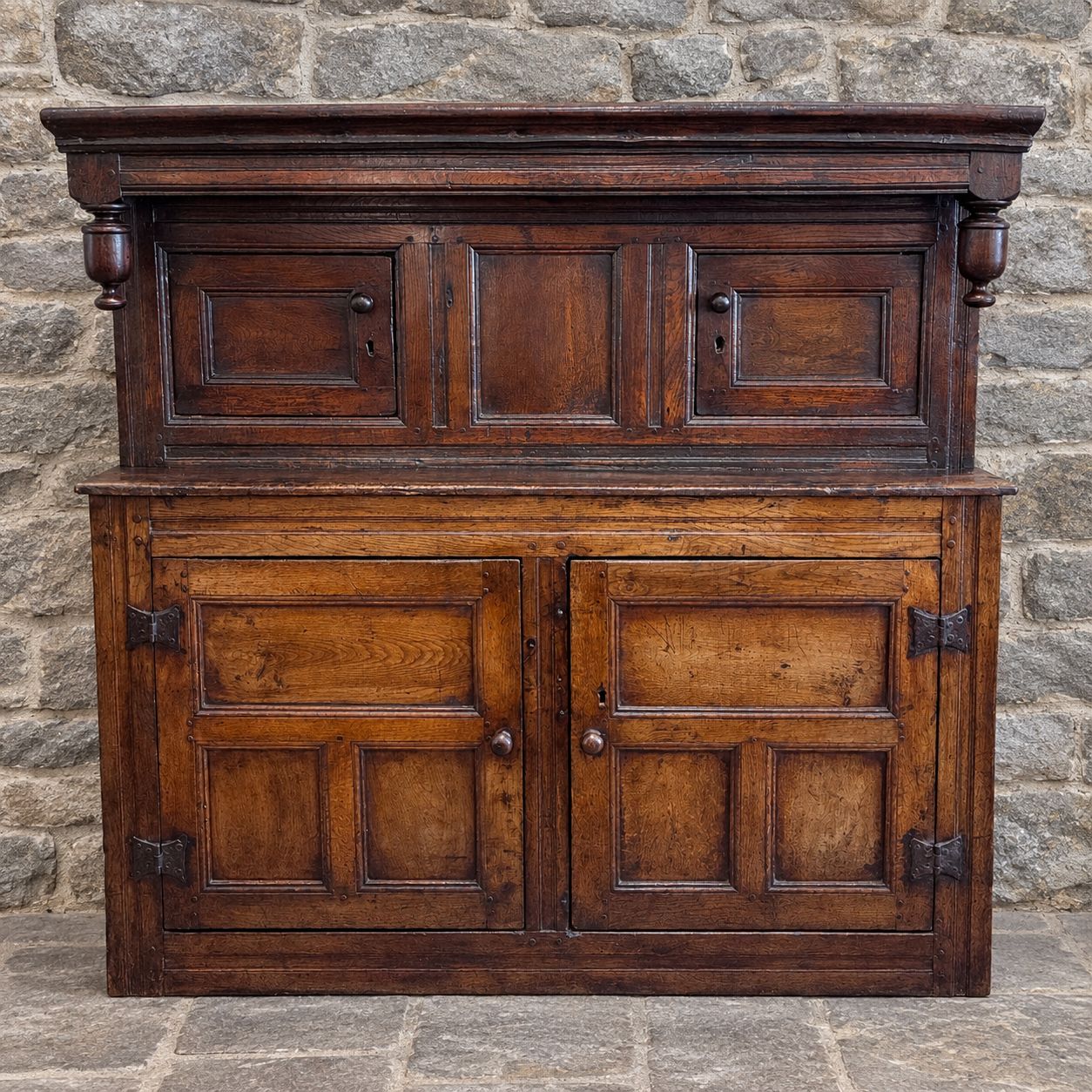 18th Century Oak Court Cupboard
